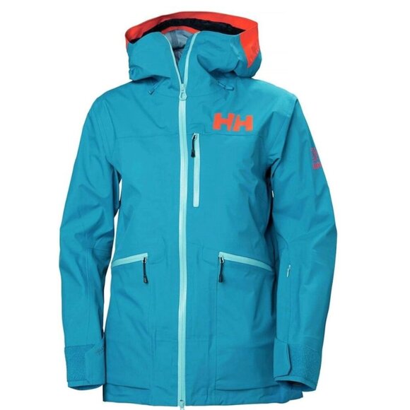 Helly Hansen Kvitegga Shell Ski Snowboard Jacket Blue Wave Size Medium - Picture 2 of 10